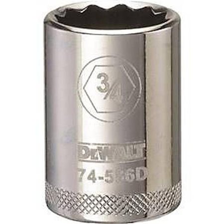 STANLEY Stanley Tools 7516362 DWMT74586OSP 0.5 in. Drive 12 Point Socket; 0.75 in. 7516362